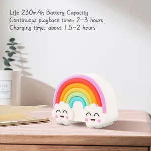 2023 Kleine frische Heilung Lade lautsprecher Regenbogen Mini Lautsprecher Desktop Persönlichkeit Ornament Ausdruck Lächeln BT Lautsprecher