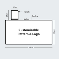 Tapis de prière musulman imperméable personnalisé avec sangle, tapis de pique-nique extérieur, tapis de plage imperméable avec logo