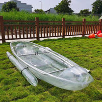 Bateau transparent de haute qualité pour kayak aquatique, bateau transparent pour 2 personnes