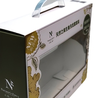 Op maat gemaakte, handvouwbare cadeaudoos met venster, golfkarton, logo-druk mogelijk voor gedroogd fruit en cosmetica