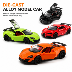 Modellino Auto Sportiva Supercar in Scala 1:36 con Funzione Pull-Back, Alette Posteriori, Costruzione in Lega, Portiere Apribili e Ruote Mobili - YZModel YZ38388 per Bambini - Product Image 2