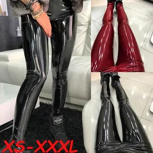 Hot Sale Frauen Sexy Spiegel Pu Helle Lederhose Frauen Sexy Casual Pants Nachtclub Factory Direkt vertrieb