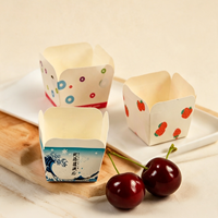 Mini gobelets à dessert carrés écologiques jetables en papier de qualité alimentaire à paroi simple 50x50mm avec impression sérigraphiée sur le thème de la tequila