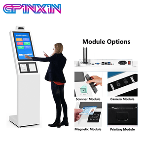 Kiosque de gestion de file d'attente à écran tactile vertical multi-tailles de 17 à 43 pouces avec imprimante thermique de 80 mm, système d'exploitation Android Windows - Product Image 1