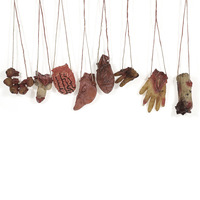 Accesorios para trucos de Halloween, colgante de dedo de órganos humanos simulados, casa embrujada aterradora, accesorios para habitación secreta