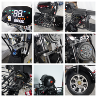 Scooter électrique Citycoco HT5 2000W à 3 roues, pneus larges, batterie lithium 60V 12Ah, étanche, 45 km/h, démarrage à une touche, 150 kg, double