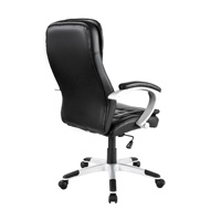 Vente en gros chaise de bureau exécutive pivotante souple en cuir PU noir ajustable ergonomique moderne maille métal pas cher échantillon disponible
