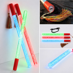 Modernas varitas Dandiya LED multicolor con luces intermitentes y borlas decorativas de seda para Navratri Garba - Product Image 5