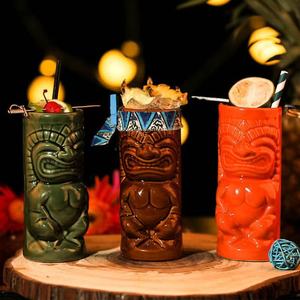 Vaso Tiki Estilo Hawaiano Vintage Ghostface Creativo Resistente a Altas Temperaturas para Cócteles, Vaso Personalizado para Barman - Product Image 1