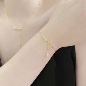Pulsera de Plata de Ley S925 con Borla de Perlas de Jade Hetian y Diseño de Bambú, Estilo Chino Moderno, Joyería Fina y Delicada, Regalo para Mujeres Elegantes - Product Image 4