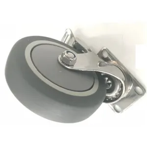 acciaio ruota Suppliers-Light duty girevole in acciaio inox caster ruote in gomma