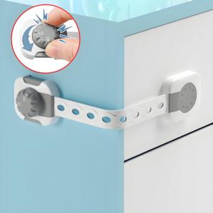 Sangle de sécurité enfant en plastique réglable de haute qualité pour réfrigérateur et serrure de <span class=keywords><strong>porte</strong></span> d'armoire pour enfants et bébés - Product Image 2