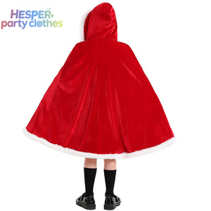 HESPER Children's Christmas Santa Claus Dress up Costumes Velvet Princess Stage Party Suit With Skirts <b>TV</b> Character Pattern - Product Image 2