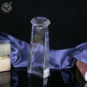 Mh-jb159 K9 Crystal Blank Transparent Plaque Glass Award Trophäen geschenk mit klarem Top Diamond
