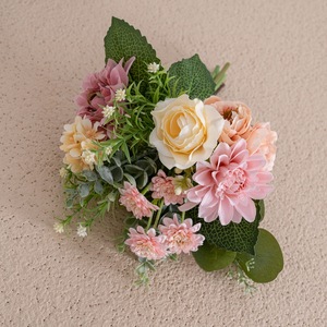 ช่อดอกไม้ประดิษฐ์ CallaFloral สีชมพูพีช สำหรับตกแต่งงานแต่งงาน ทำด้วยมือจากพลาสติกและผ้าทอ รุ่น CF01398 - Product Image 3