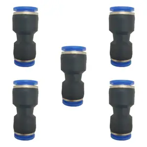 Straight Push Connectors, Quick Release Plastic Push to Connect Fittings Air Line Fittings for 5/32 1/4 5/16 3/8 1/2 Inch Tubes