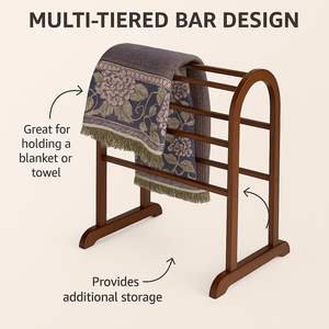 Legno all'ingrosso portasciugamani portasciugamani in legno - Product Image 5
