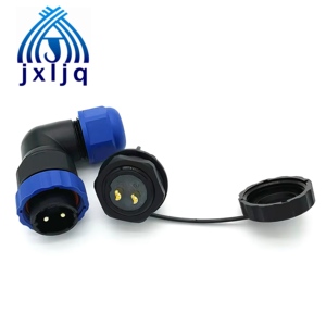 Vuông mặt bích không thấm nước sd20 ip68 cắm ổ cắm uốn nhựa khuỷu tay hàng không kết nối - Product Image 2