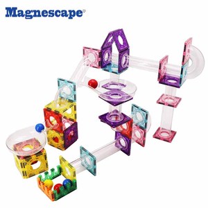Magnescape-bloques de construcción de plástico magnético para niños, 160 piezas, pista de carreras, canicas, baldosa con bola - Product Image 5