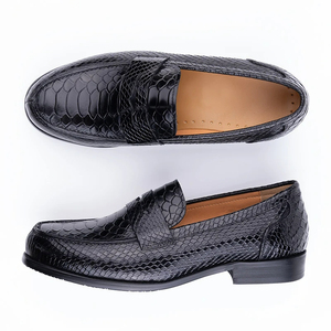 Scarpe Eleganti da Uomo in Pelle con Stampa Serpente, Vera Pelle Bovina, Cucitura Artigianale, Comode, con Lacci, per Ufficio e Uso Quotidiano Casual - Product Image 6