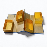 Coffret cadeau de chocolats en forme de livre, or brossé, sur mesure, avec plateaux intérieurs, emballage de luxe pour cadeaux de bonbons