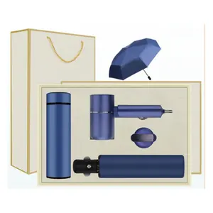 2024 New ideas Holiday Birthday Gift Hair Dryer Vacuum Cup Sun Umbrella Promotional Business Gift Set For Men and Women