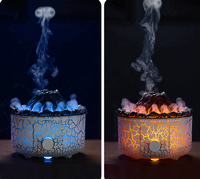 Humidificateur d'arôme de flamme de méduse volcanique 360ml Table Portable électrique diffuseur d'huile essentielle de volcan de feu simulé par ultrasons