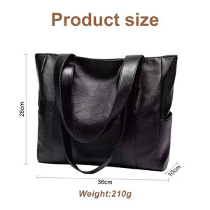 La migliore offerta <span class=keywords><strong>Online</strong></span> borsa a tracolla singola Casual da donna classica di grande capacità con logo personalizzato in pelle sintetica Tote Bag - Product Image 3