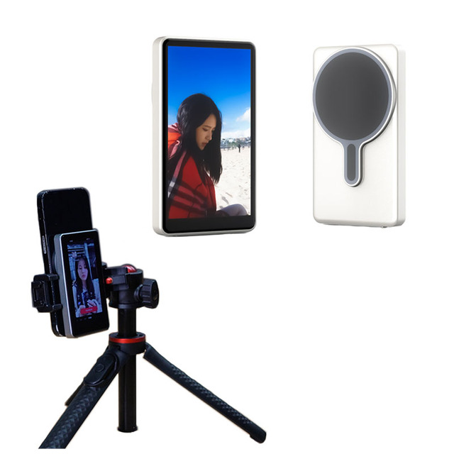 RK-X40 Mobile Phone Magnetic Selfie Thrower Portable Wide Angle HD Screen Remote Control Projection Vlog Device
