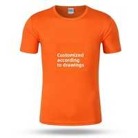 Op maat gemaakte 100% katoenen werkkleding fluorescerende felle kleur losse casual korte mouw marathonloopcultuur print 180 gram
