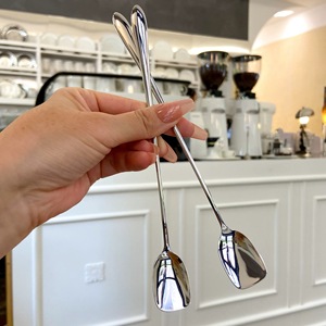 Dài xử lý thân thiện với môi thép không gỉ hiện đại Tea <span class=keywords><strong>Spoon</strong></span> trộn <span class=keywords><strong>Spoon</strong></span> Ice Scoop - Product Image 1