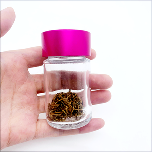 2.5g 5-Pack Pre-roll Child proof Glass Jars with aluminum cap Baby & Child Resistant plastic child proof bright lids jeeter