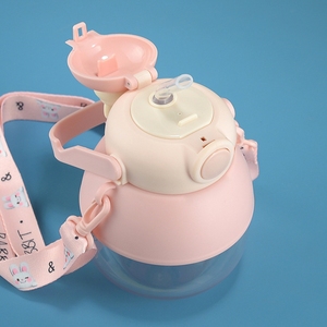 Botella de Agua de Plástico de Gran Capacidad 1000ml - Nuevo Estilo 2026, Vaso Portátil con Pajita y Diseño de Vientre Grande para Niños y Estudiantes, Uso de Verano - Product Image 4