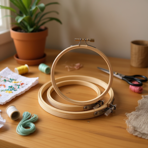 Ilan <b>Embroidery</b> Hoop 30Cm Wooden <b>Frame</b> For Cross Stitch Sewing 6Pcs - Product Image 2