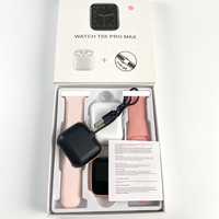 최신 Tws 헤드셋 및 T55 Pro Max 스포츠 시계 스마트 시계 T55 Pro Max Tws 헤드셋 Smartwatch T55 Pro Max 및 이어 버드