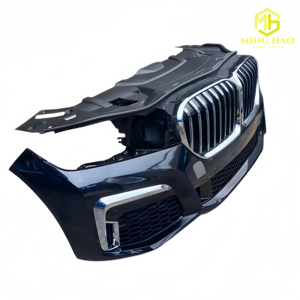 Pour <span class=keywords><strong>BMW</strong></span> <span class=keywords><strong>730i</strong></span> 760i G12 F02 : Pare-chocs complet avec calandre, ventilateur de radiateur, feux antibrouillard, phares LED, lèvre avant et composants avant - Product Image 4