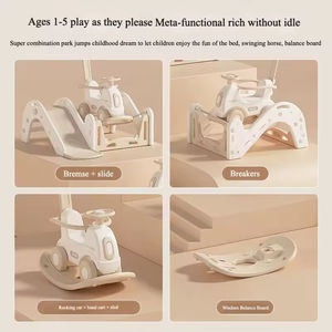 HDPE Motorrad Schaukel pferd Kinder Kunststoff Safe Griff Auto Kinder Walker mit Rädern - Product Image 2