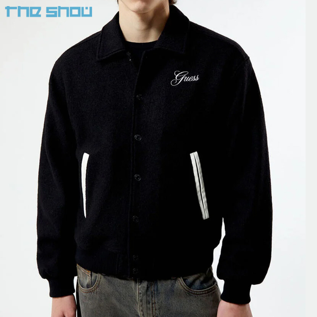 Oem Manufacturer High Quality Track Jacket Embroidery Baseball Varsity Jacket Quilted Lining Wool-Blend Bomber Letterman Jacket