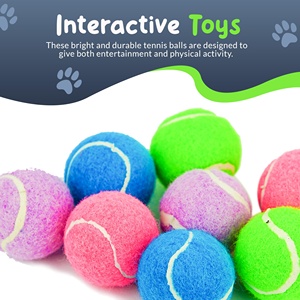 Jouets à mâcher pour chiens personnalisés avec logo, écologiques, en gros, balles de tennis en caoutchouc pour animaux de compagnie, jouets interactifs pour chiens - Product Image 3