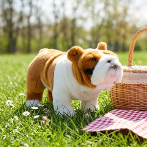 Juguete de Peluche de Perro Inglés Realista Personalizado al por Mayor, Peluche de Bulldog con Cara Arrugada, Simulación de Perro, Regalo - Product Image 2