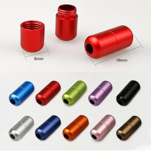 Tali Sepatu Malas Kancing Gesper Logam <span class=keywords><strong>Aluminium</strong></span> Kapsul Anak-anak Dewasa Elastis Tinggi Jaring Datar Elastis - Product Image 4