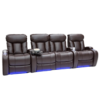 Canapé de cinéma inclinable électrique 3 places pour salle de cinéma de villa moderne, fauteuil triple connecté avec porte-gobelets