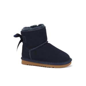 Bottes d'hiver chaudes en PU pour enfants, antidérapantes, plates, à nœud, pour la neige, à la cheville, très vendues - Product Image 4