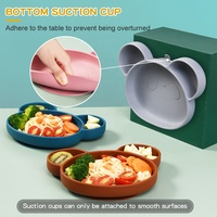 Offre Spéciale – Nouvelle Arrivée : Assiette et Bol en Silicone de Qualité Alimentaire pour Bébé, Personnalisables avec Logo, Non Toxiques, Sans BPA, Formes d'Animaux Multicolores, Idéales pour les Repas des Enfants
