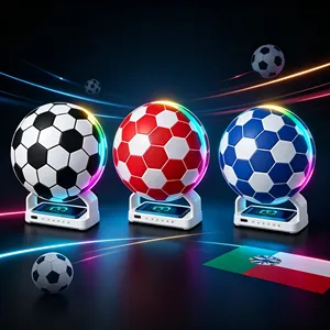 Boîte à son multifonctionnelle 3-en-1 en forme de ballon de football 2026 avec <span class=keywords><strong>haut</strong></span>-<span class=keywords><strong>parleur</strong></span>, chargeur sans fil et ventilateur – Cadeau idéal pour les fêtes - Product Image 3