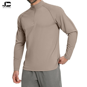 Camiseta Deportiva para Hombre, Transpirable, con Media Cremallera, Manga Larga, para Caminar por la Ciudad, de Alta Elasticidad - Product Image 1