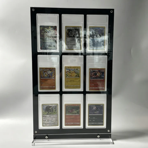 แท่นโชว์การ์ดสะสมแบบใสสีดำสั่งทำจากโรงงาน 9 ช่อง สำหรับ TCG - Product Image 2