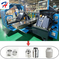 Ligne de production automatique de conteneurs d'huile d'olive en acier inoxydable HT, machine de cintrage profond, de rebordage et de sertissage pour la production d'ustensiles de cuisine