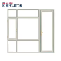 Fuson Vente en gros Vente directe Design français Porte à battant étanche à rupture thermique Porte en arc en aluminium à double verre