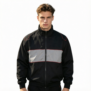 Chaqueta Cortavientos de Alta Calidad para Hombre, con Cierre Completo, Cuello Alto, para Deportes al Aire Libre - Product Image 1